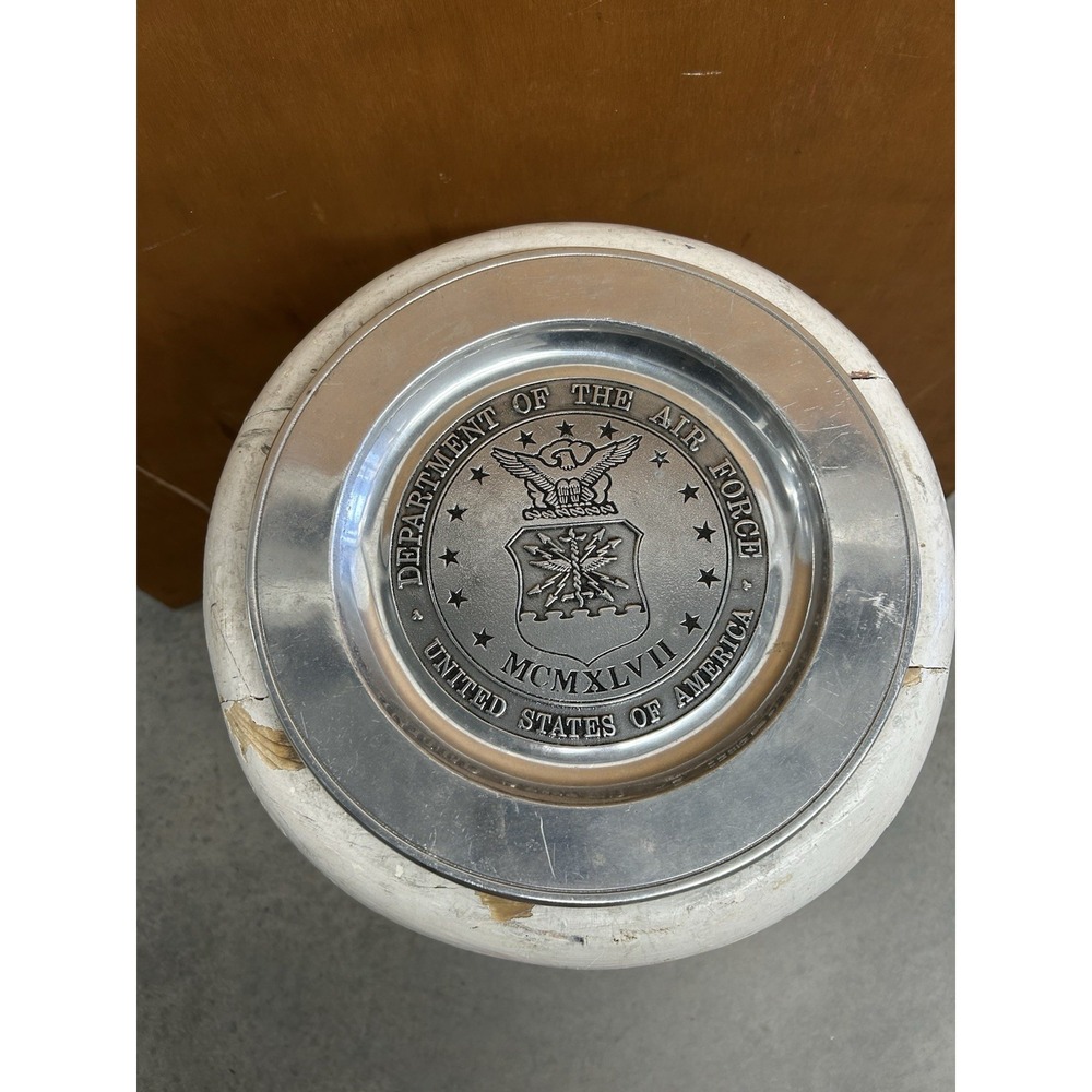 Vintage Wilton Pewter US Air Force Pewter Charger Plate